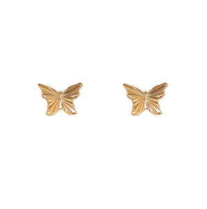 Gold Filled Butterfly Stud Earrings