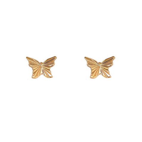 Gold Filled Butterfly Stud Earrings