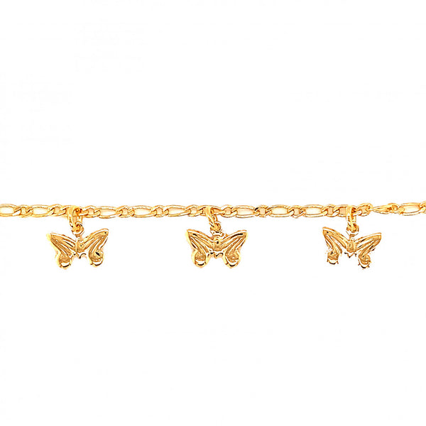 Gold Filled Butterfly Chain Bracelet