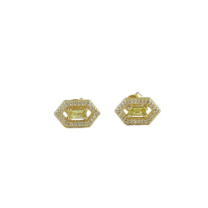 Citrine Gold Filled Stud Earrings (Stone of Abundance + Creativity / November Birthstone)