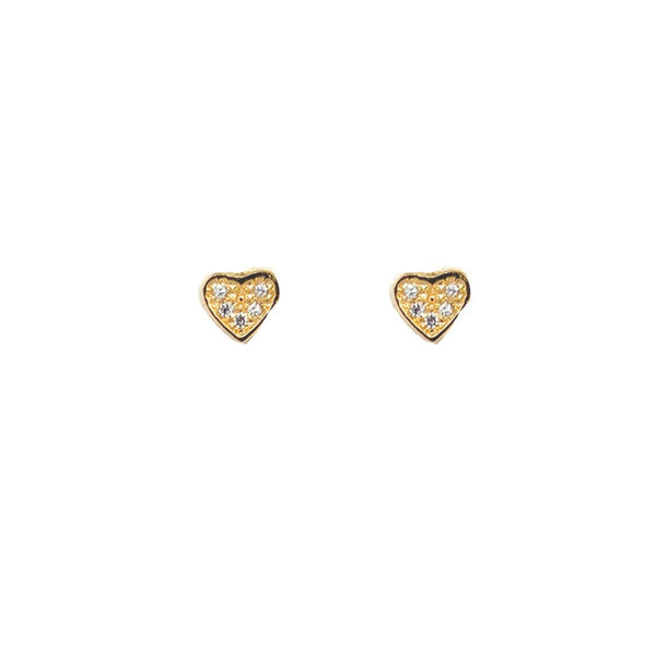 Gold Filled Heart Stud Earrings