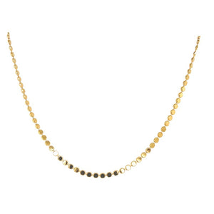 2mm Flat Gold Filled Disc Chain Choker Necklace