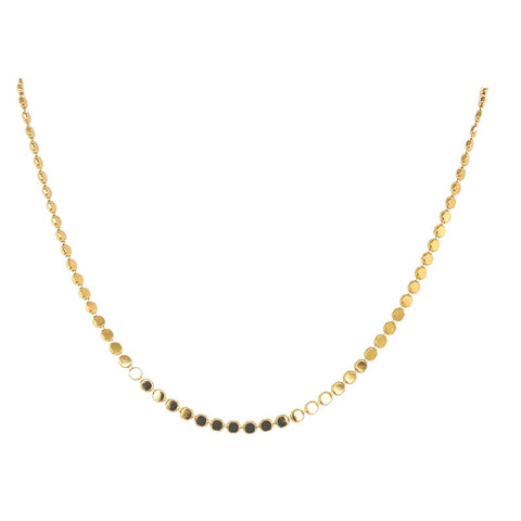 2mm Flat Gold Filled Disc Chain Choker Necklace
