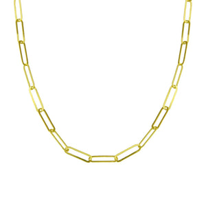 Gold Filled Large Paperclip Chain Necklace