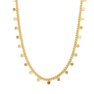 Gold Filled Disc Chain Necklace
