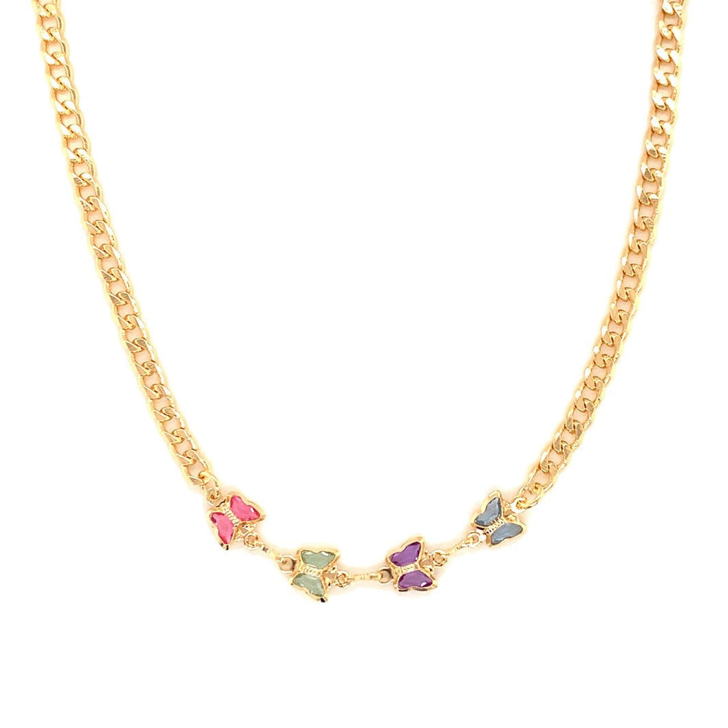 Gold Filled Butterfly Chain Necklace