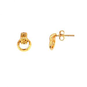 13mm x 16mm Gold Filled Knotted Stud Earrings