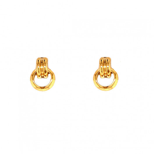 13mm x 16mm Gold Filled Knotted Stud Earrings