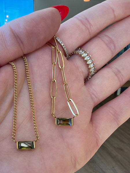 Peridot Stone Necklace