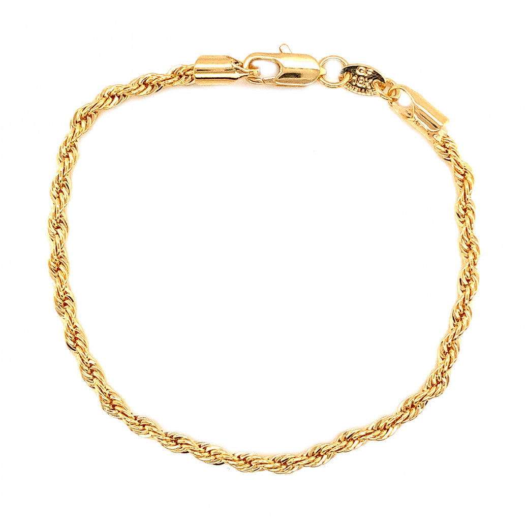 Gold Filled Rope Chain Bracelet