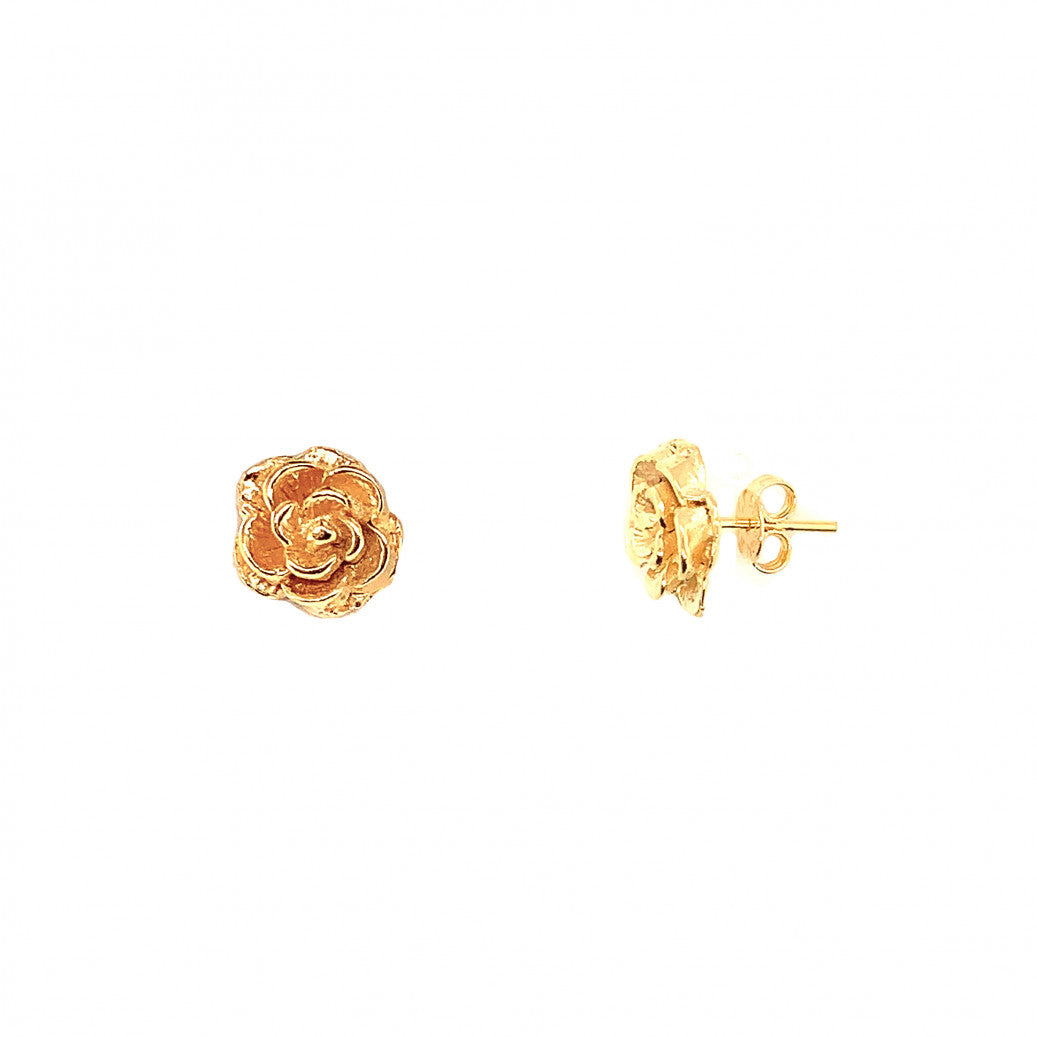 Gold Filled Rose Stud Earrings