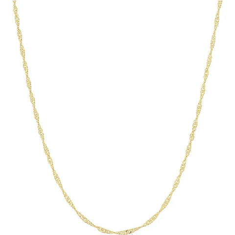 Gold Filled Twisted Chain Necklace