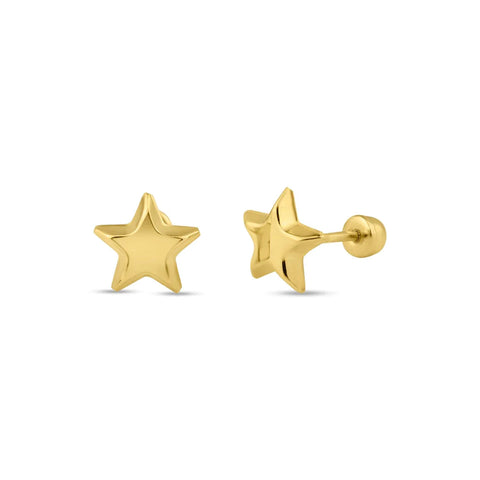 14kt Gold Tiny Star Stud Earrings