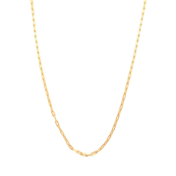 Gold Filled Mini Paperclip Chain Necklace