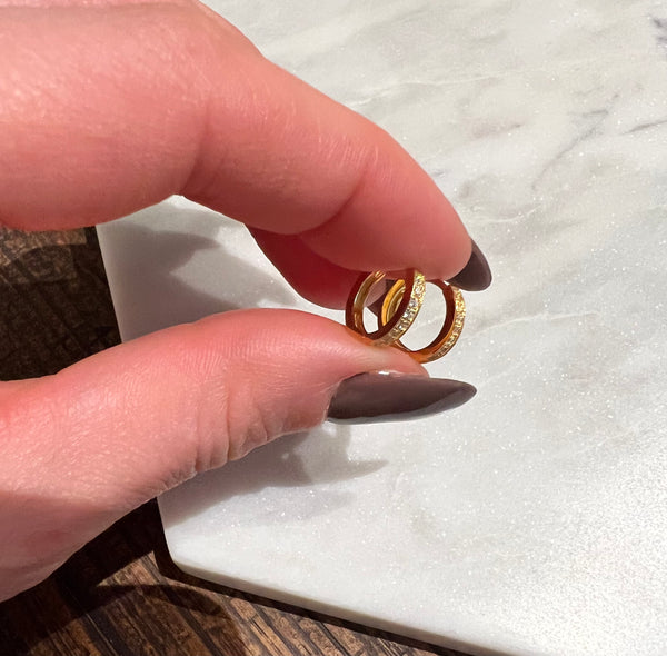 12mm Huggie Hoop Earrings