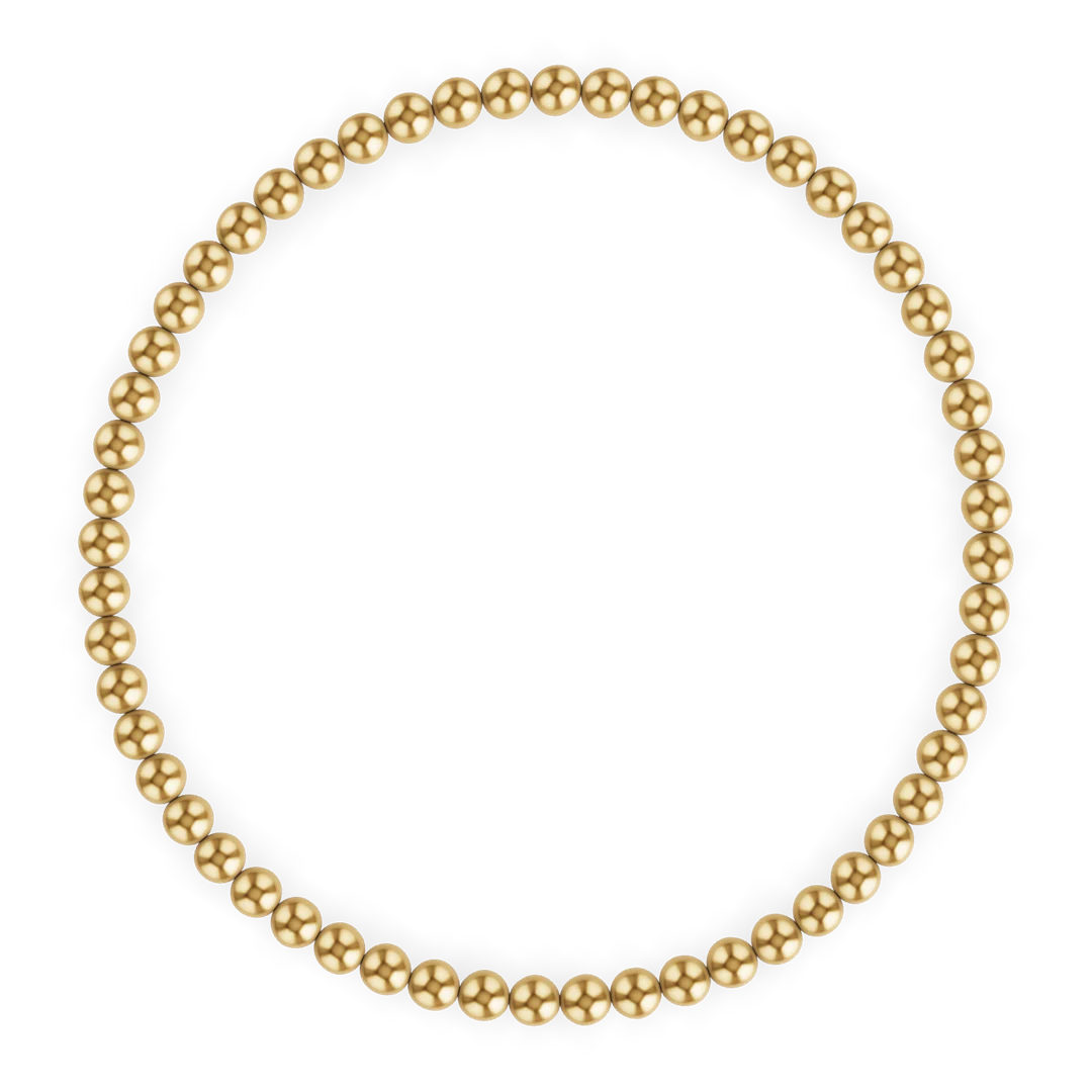 Gold Filled 3mm Gold Beaded Bracelet