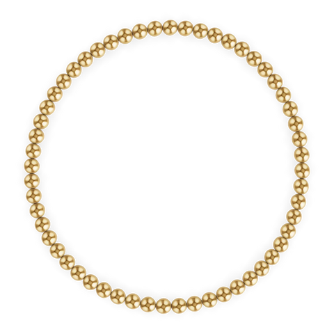 Gold Filled 3mm Gold Beaded Bracelet