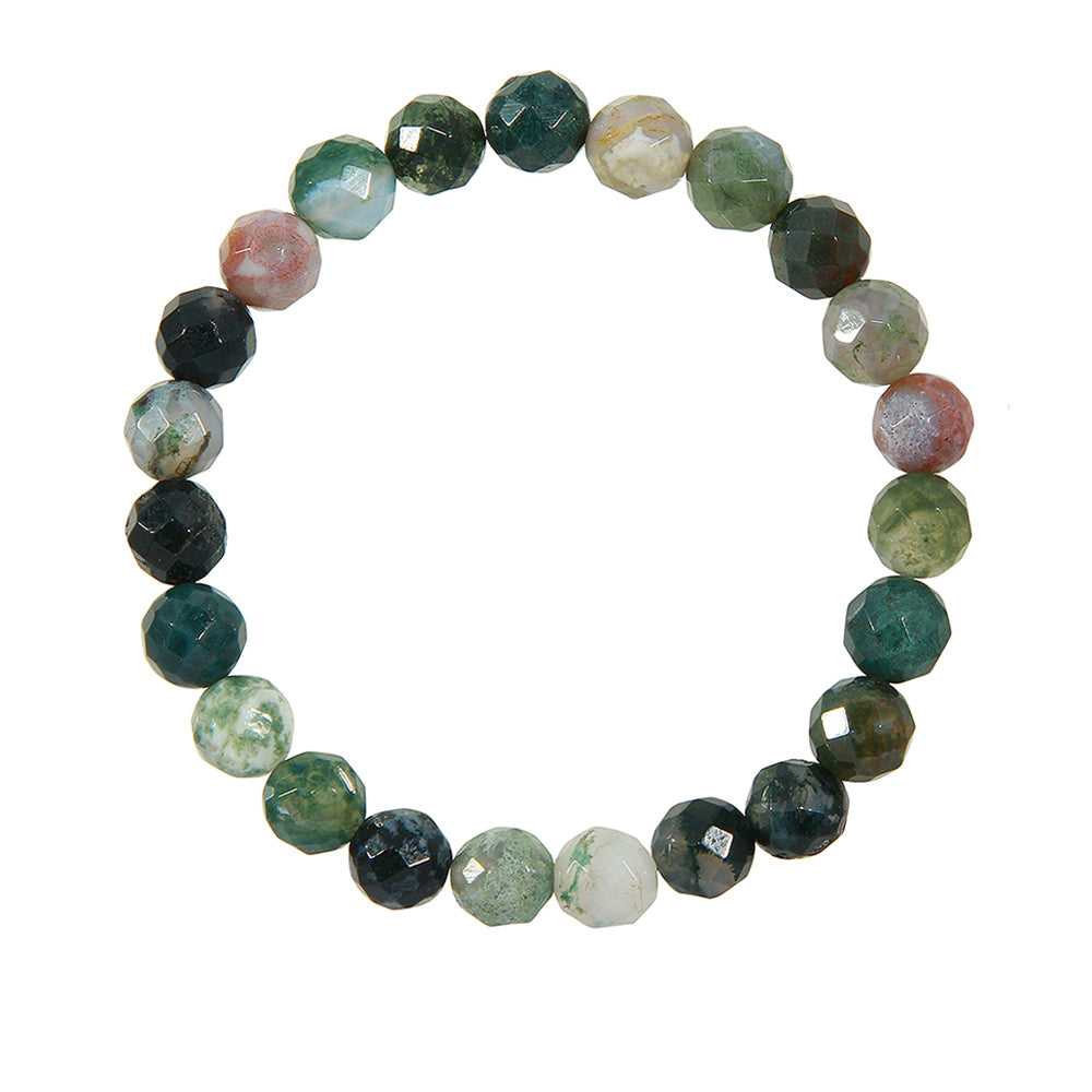 8mm Green Moss Agate (Stone of Prosperity)