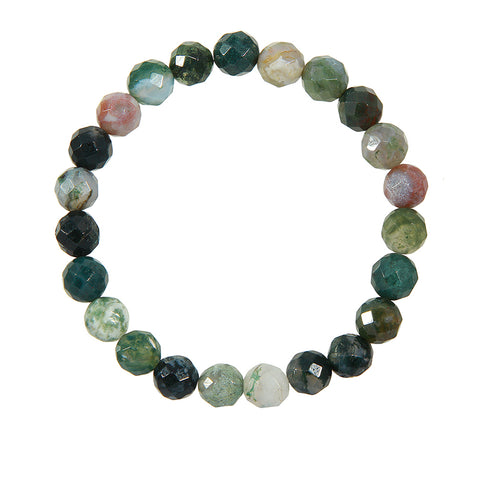 8mm Green Moss Agate (Stone of Prosperity)