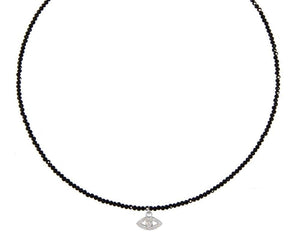 Evil Eye on Black Onyx Choker