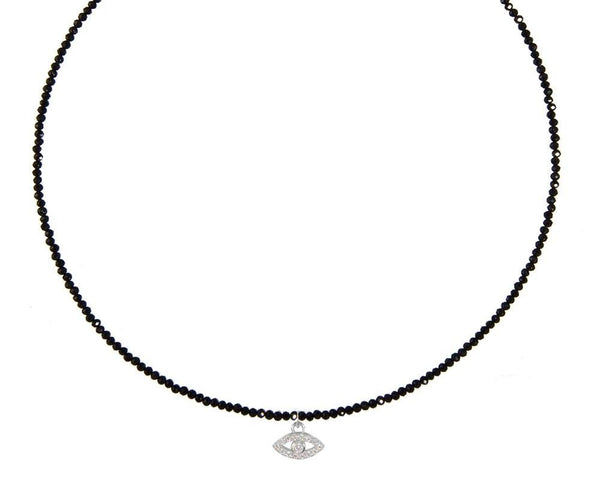 Evil Eye on Black Onyx Choker