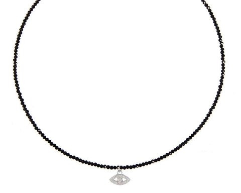 Evil Eye on Black Onyx Choker