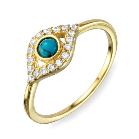 Turquoise Evil Eye Ring