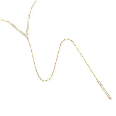 V Lariat Necklace