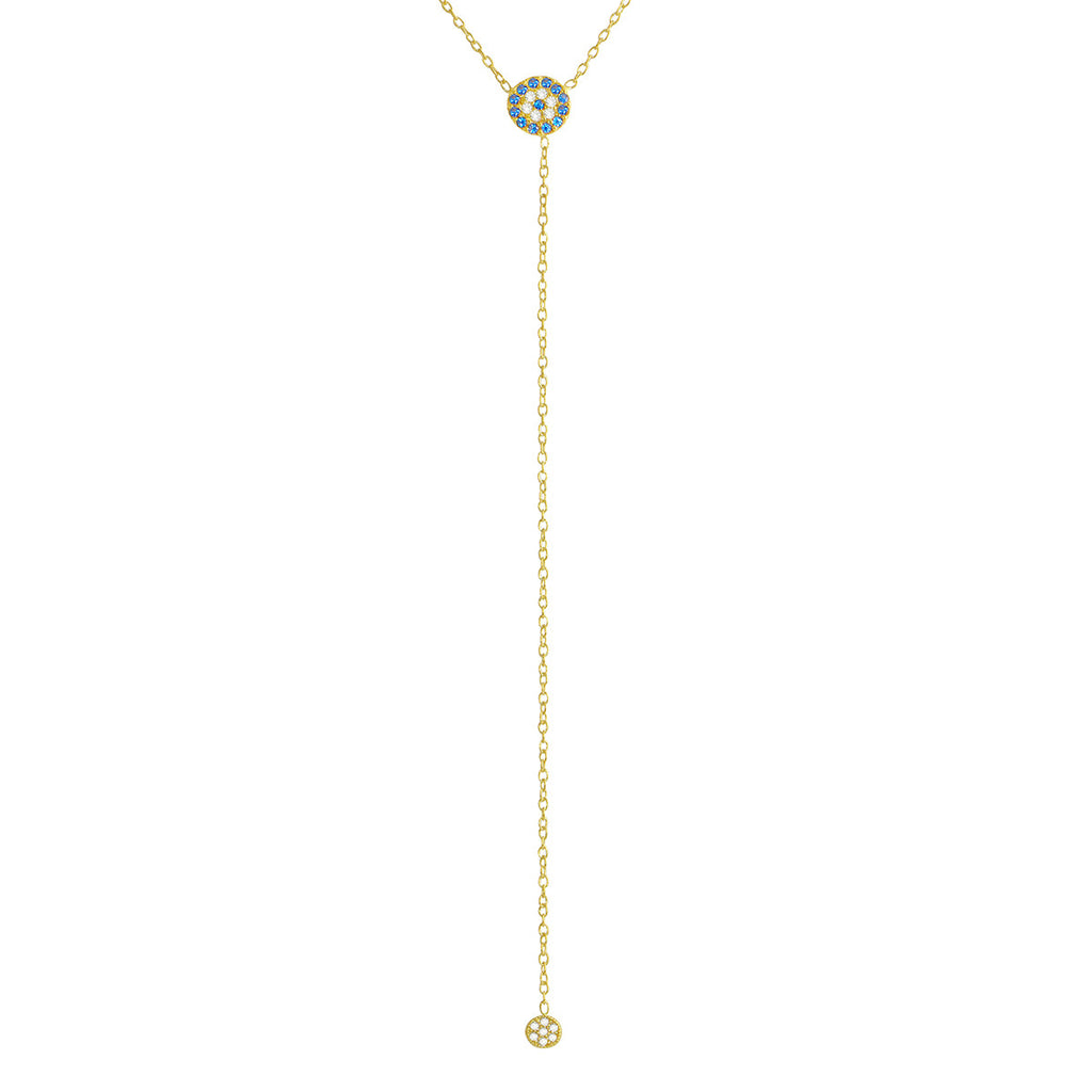 Blue Evil Eye Lariat Necklace Amanda Rose
