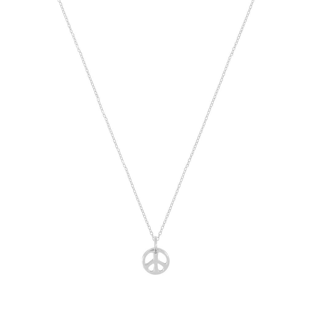 Tiny Peace Sign Necklace Amanda Rose Jewelry