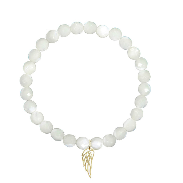 Angel Wing on 6mm Mother of Pearl