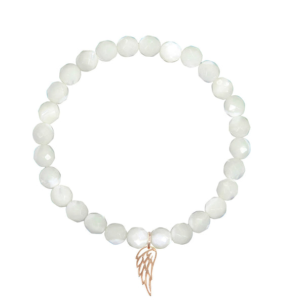 Angel Wing on 6mm Mother of Pearl