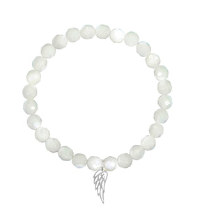 Angel Wing on 6mm Mother of Pearl