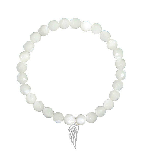 Angel Wing on 6mm Mother of Pearl