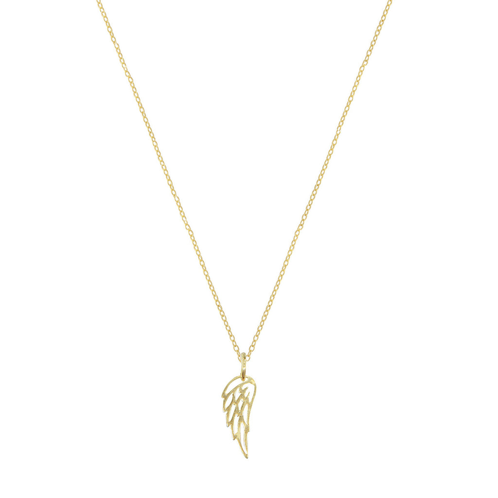 Small angel wing necklace discount