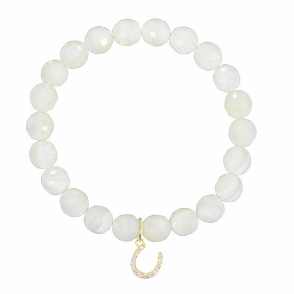 Horseshoe on 8mm Mother of Pearl