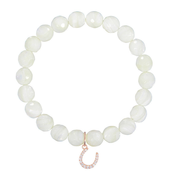 Horseshoe on 8mm Mother of Pearl