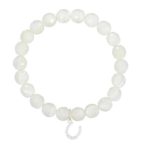 Horseshoe on 8mm Mother of Pearl