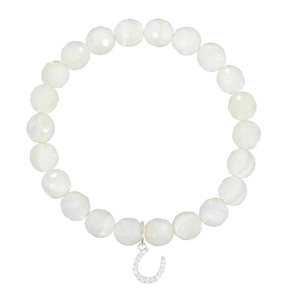 Horseshoe on 8mm Mother of Pearl