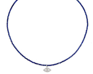 Evil Eye on Lapis Choker