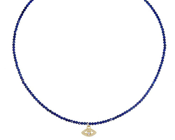 Evil Eye on Lapis Choker