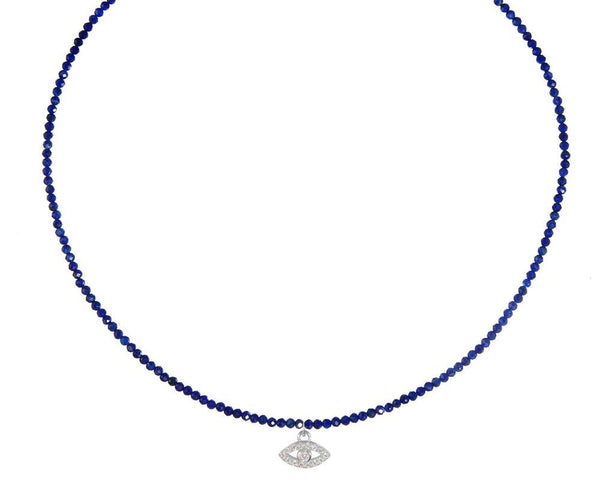 Evil Eye on Lapis Choker