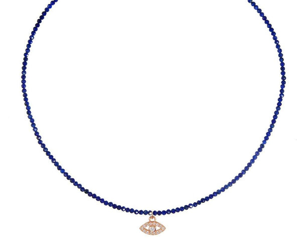 Evil Eye on Lapis Choker
