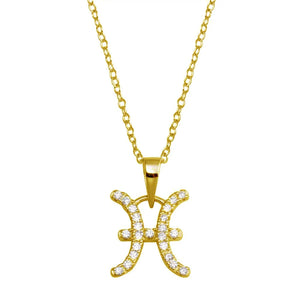 Pisces Zodiac Sign Necklace (February 19 - March 20)