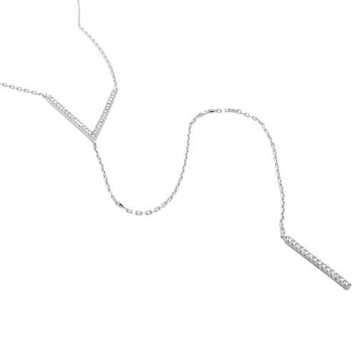 V Lariat Necklace