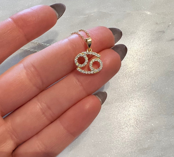 Cancer Zodiac Sign Necklace (June 21 – July 22)