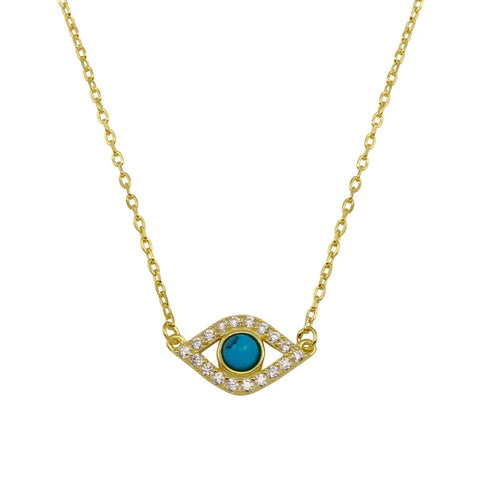 Small Turquoise Evil Eye Necklace