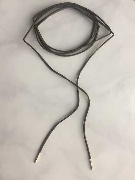 Long Layered and Faux Suede Choker