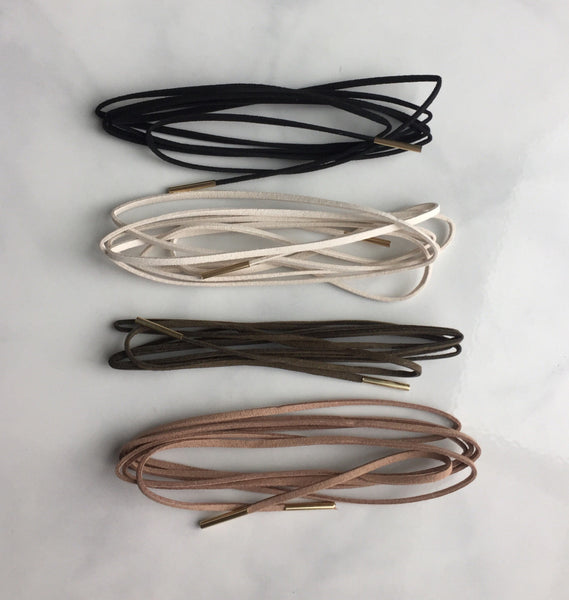 Long Layered and Faux Suede Choker