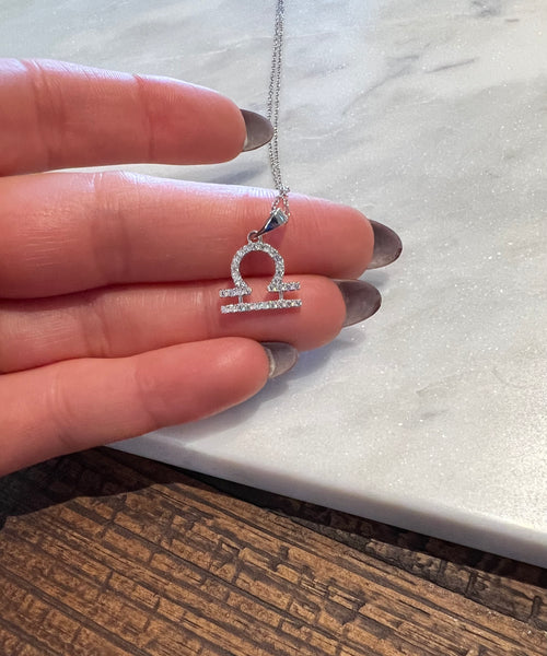 Libra Zodiac Sign Necklace (September 23 – October 22)